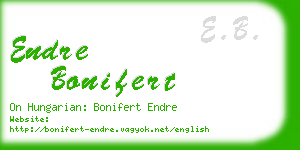 endre bonifert business card